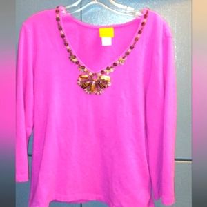 Ruby rd pink large shirt